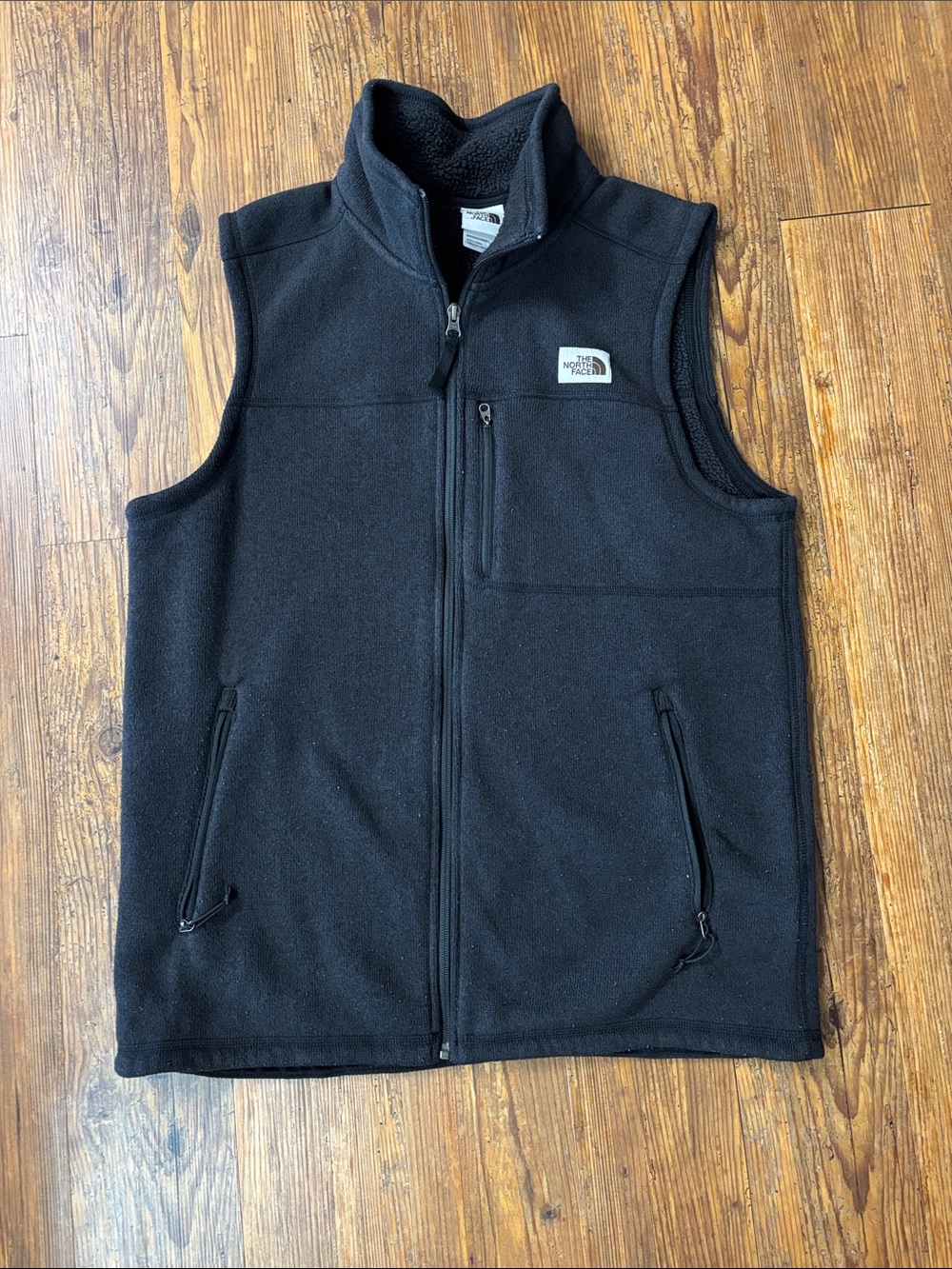 The North Face Black Fleece Zip-Up Vest